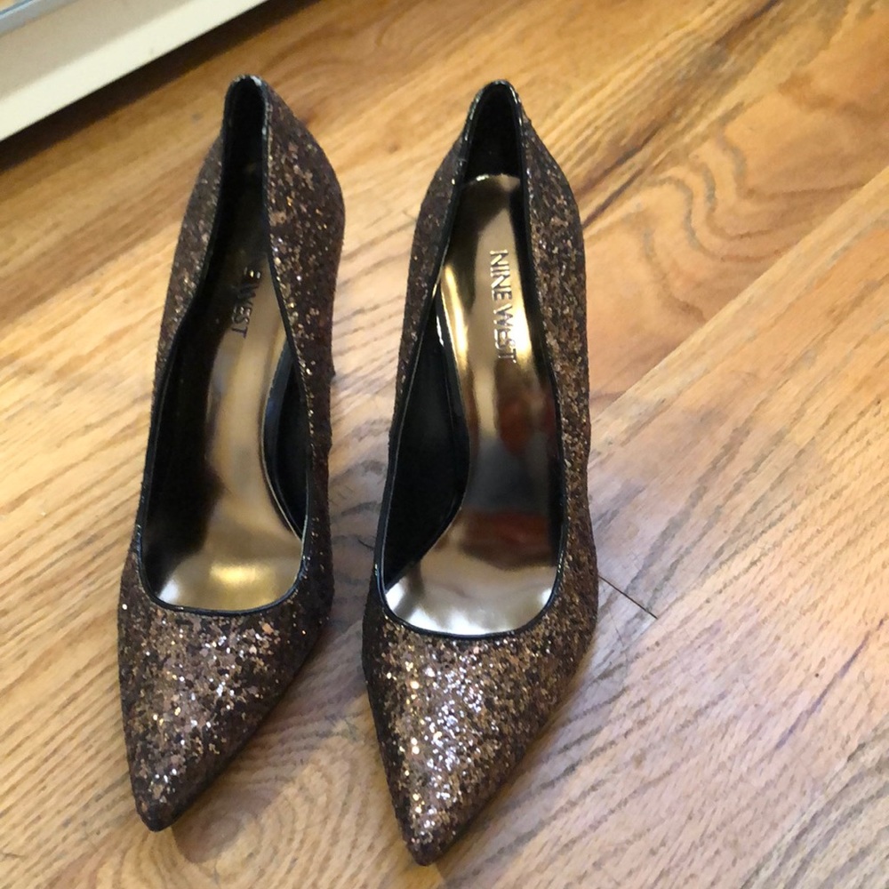 Nine West glittery heels